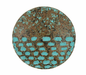 Sea Horizon Metal Shank Buttons in Green Rust Color - 20mm - 3/4 inch