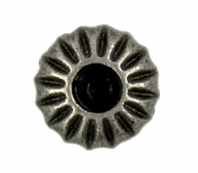Black Rhinestone Nickel Silver Metal Rivet Sets - 8mm - 5/16 inch