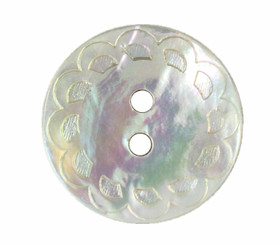 Wreath Carving Shell Buttons - 20mm - 3/4 inch