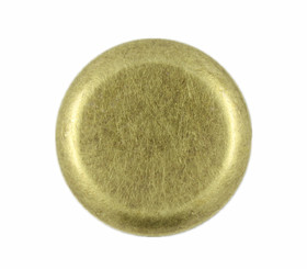 Flat Antique Brass Metal Shank Buttons - 25mm - 1 inch