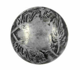 Feather Wreath Retro Gunmetal Domed Metal Shank Buttons - 23mm - 7/8 inch