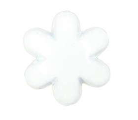 White Flower Metal Shank Buttons - 10mm - 3/8 inch