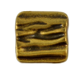 Wrinkle Surface Antique Gold Square Metal Shank Buttons - 11mm - 7/16 inch