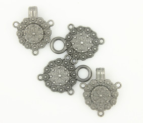 Nickel SIlver Color Complicated Gothic Wheel Cloak Clasp Fasteners.