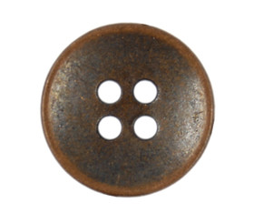 Antique Copper Hole Buttons - 18mm - 11/16 inch