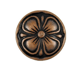 Antique Copper Clover Metal Shank Buttons - 15mm - 5/8 inch