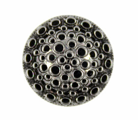 Optical Fiber Style  Shiny Gunmetal Metal Shank Buttons -15mm - 5/8 inch