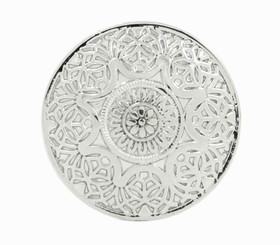 Medieval Mandala Silver Color Metal Shank Buttons - 20mm - 3/4 inch