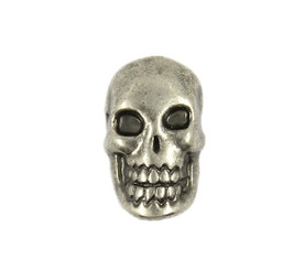 Nickel Silver Skull Metal Shank Buttons - 18mm - 11/16 inch