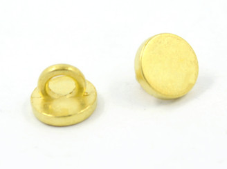 Matte Gold Metal Shank Buttons - 7mm - 1/4 inch