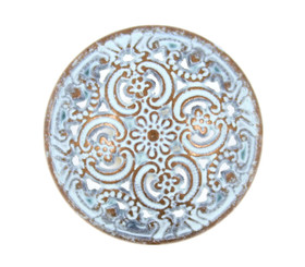 Flowery Openwork Blue Copper Engraving Metal Shank Buttons - 18mm - 11/16 inch