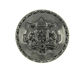 Horse Crown Shield Gunmetal Metal Shank Buttons - 25mm - 1 inch