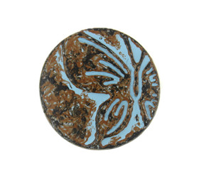 Blue Patina Butterfly Metal Shank Buttons - 17mm - 11/16 inch