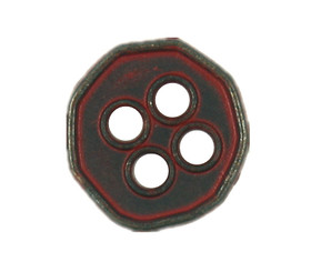 Heptagon Dark Red 4 holes Buttons - 11mm - 7/16 inch