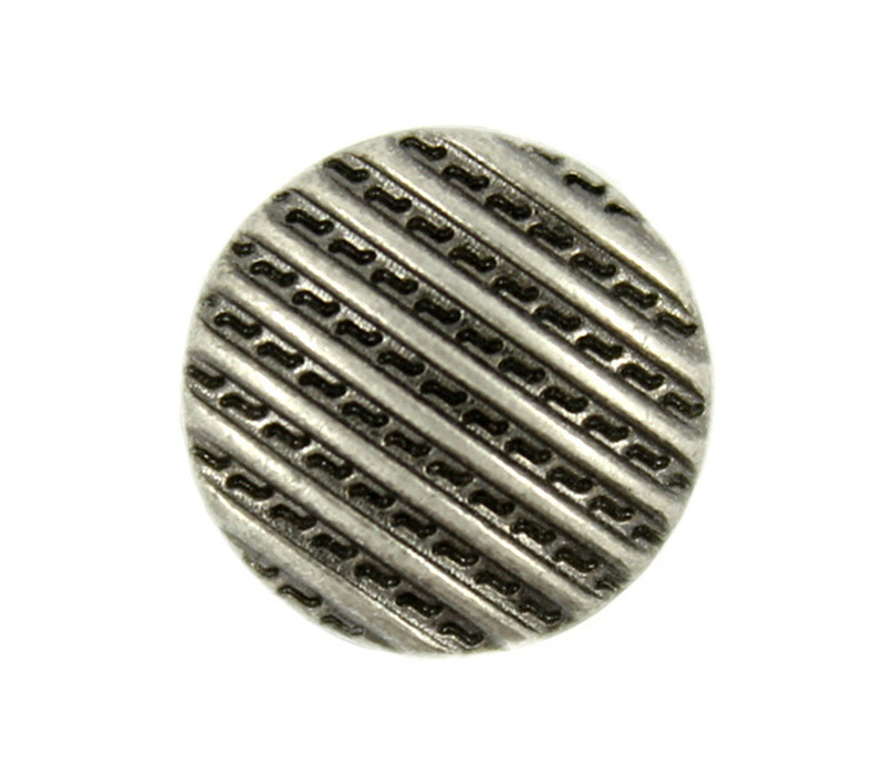 Metal Line Button Beautiful Parallel Lines Nickel Silver Metal Shank Buttons - 10mm - 3/8 ...