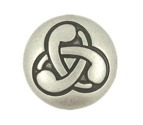 Celtic Swirls Antique Silver Metal Shank Buttons  - 20mm - 3/4 inch