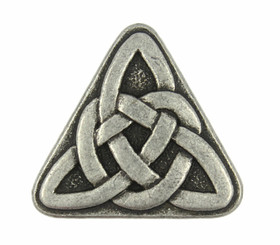 Celtic Knot Triangle Antique Silver Metal Shank Buttons  - 23mm - 7/8 inch