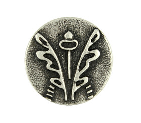 Flowery Butterfly Antique Silver Metal Shank Buttons - 18mm - 11/16 inch