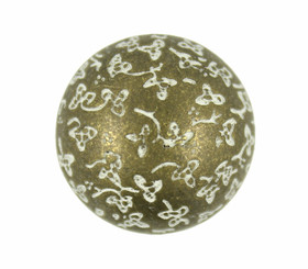 Grass Field Domed Brass Patina Metal Shank Buttons - 18mm - 11/16 inch