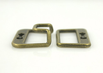 Trapezoidal Cloak Clasp Antique Brass Fasteners.