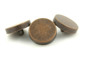 Copper Metal Shank Buttons - 19mm - 3/4 inch