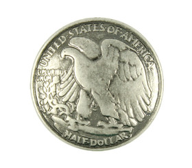 1946 American Half Dollar Eagle Nickel Silver Metal Shank Buttons - 20mm - 3/4 inch