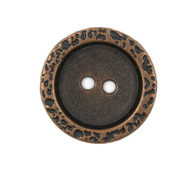 Stone Texture Thicken Border Copper Metal Hole Buttons - 22mm - 7/8 inch