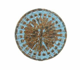 Compass Blue Patina Metal Shank Buttons - 17mm - 11/16 inch