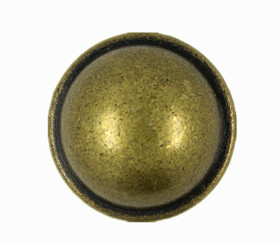 Antique Brass Domed Metal Shank Buttons - 17mm - 11/16 inch