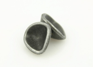 Antiqued Silver Round Triangular Concave Sew-through Shank Buttons - 13mm - 1/2 inch