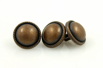 Copper Domed Metal Shank Buttons - 10mm - 3/8 inch