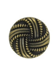 Swirl Ribbon Knot Metal Shank Buttons in Antique Brass Color - 23mm - 7/8 inch