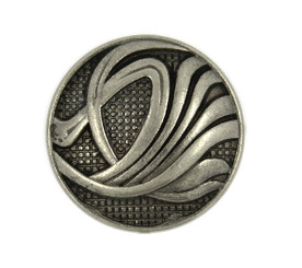 Dynamic Water Metal Shank Buttons in Nickel Silver - 20mm - 3/4 inch