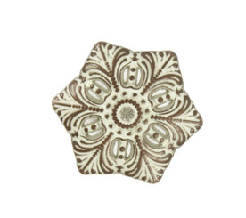Copper White Snowflake Metal Shank Buttons - 20mm - 3/4 inch