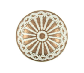 Copper White Flower Carving Metal Shank Buttons - 20mm - 3/4 inch