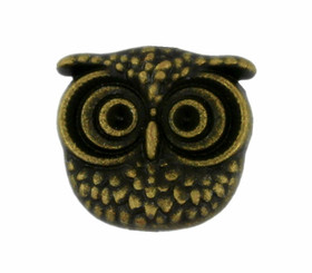 Owl Antique Brass Metal Shank Buttons - 16mm - 5/8 inch