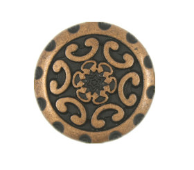 Arab Flower Copper Metal Shank Buttons - 15mm - 5/8 inch