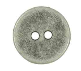 Antique Silver Hole Buttons - 15mm - 5/8 inch
