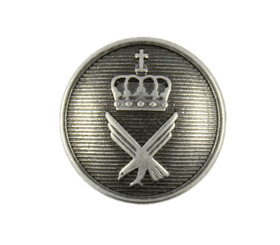 Crown and Eagle Nickel Silver Metal Shank Buttons - 18mm - 11/16 inch