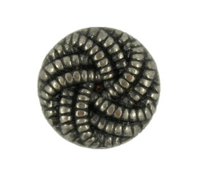Metal Buttons Swirl Ribbon Knot Metal Shank Buttons in Nickel Silver Color - 10mm - 3/8 inch