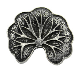 Lotus Lotus Leaf Antique Silver Metal Shank Buttons - 23mm - 7/8 inch