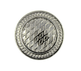 Interleaving Lines Design Shiny Gunmetal Metal Shank Buttons -  23mm - 7/8 inch