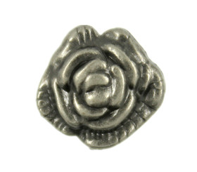 Nickel Silver Camellia Metal Shank Buttons - 11mm - 7/16 inch