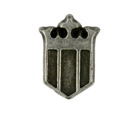 Royal Shield Antique Silver Metal Shank Buttons - 15mm - 5/8 inch