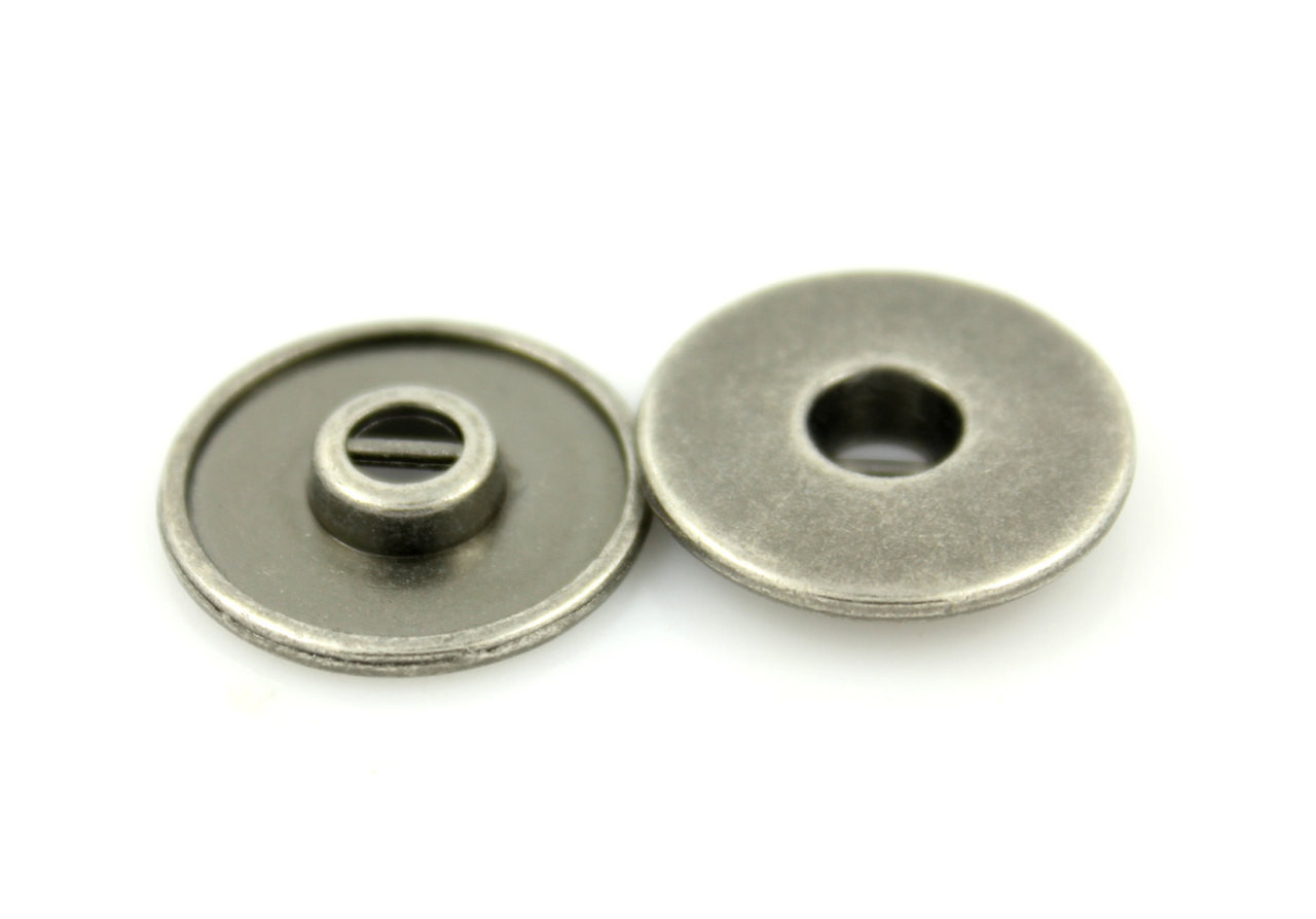 Nickel Silver Monogram Metal Shank Buttons - 20mm - 3/4 inch