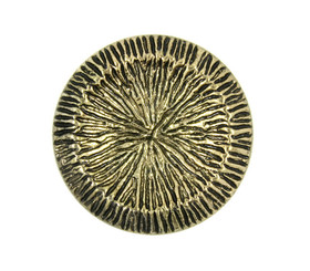 Dense Lines Crater Shaped Antiqued Gold Metal Shank Buttons - 20mm - 3/4 inch