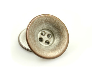 Funnel Shaped Copper White Patina Hole Buttons - 25mm - 1 inch