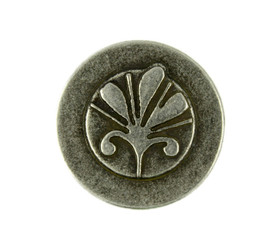 Water Spray Metal Shank Buttons in Antique Silver Color - 20mm - 3/4 inch