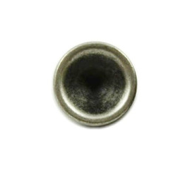 Funnel Center Nickel Silver Cylindrical Metal Shank Buttons - 10mm - 3/8 inch
