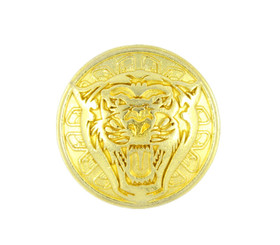 Golden Tiger Roaring Buttons - 23mm - 7/8 inch